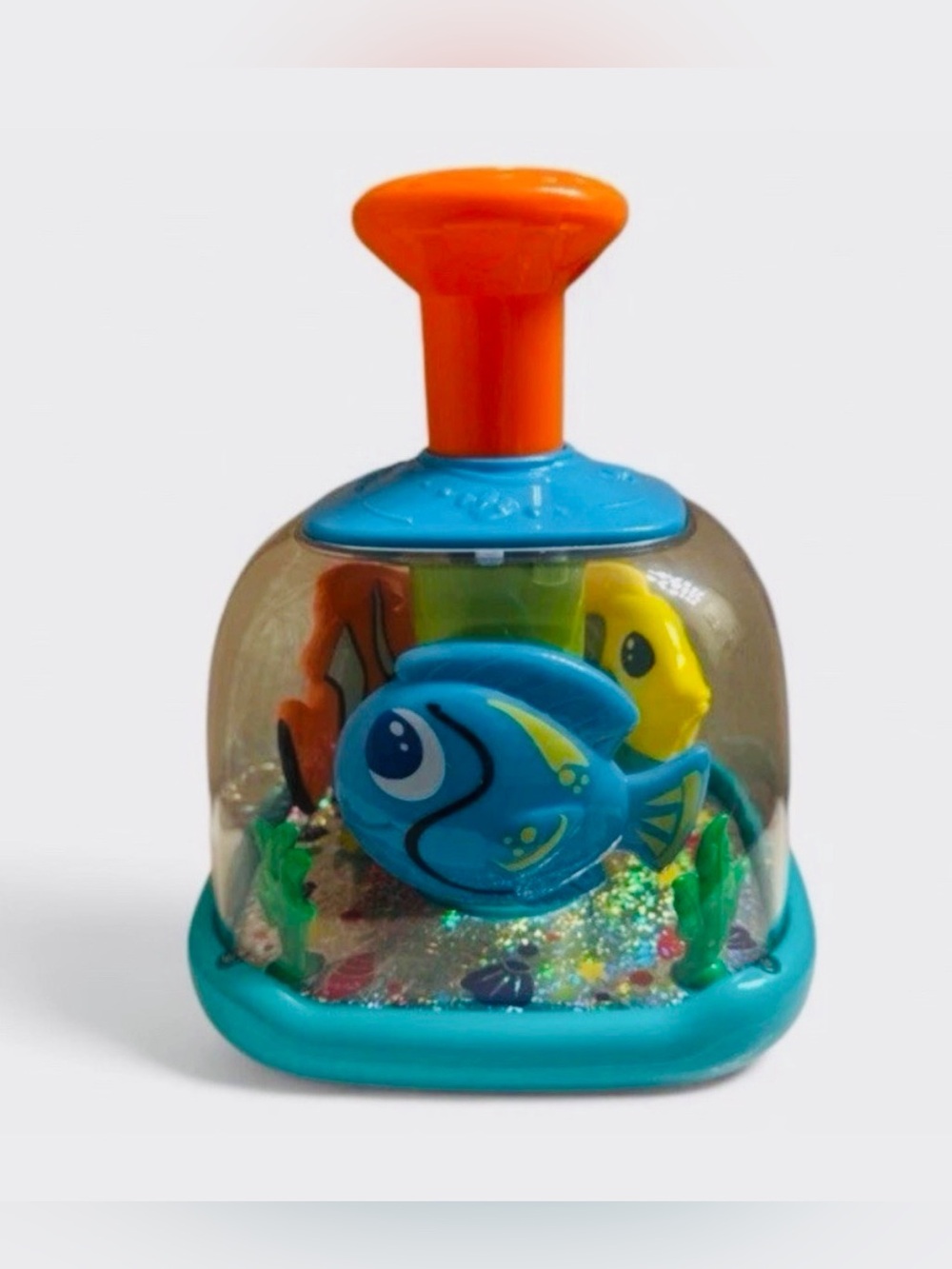 Blue & Orange Push Fish Toy